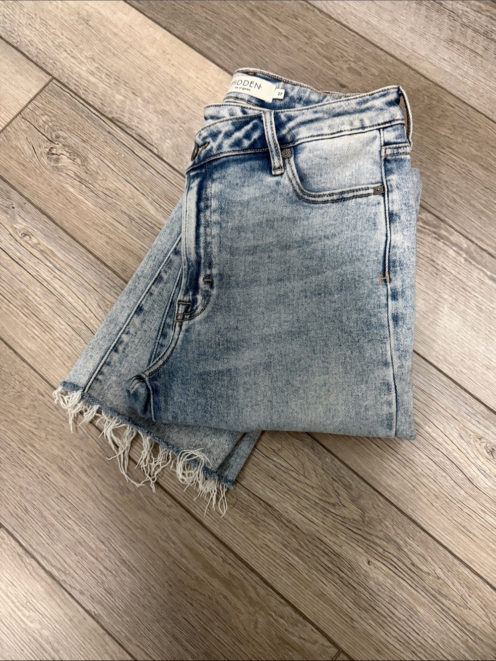 Light Blue Frayed Hem Ankle Jeans by Topshop